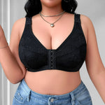 1pcs Plus Size Bras For Women Underwear Seamless Bra Push up Brassiere Lingerie Front Closure Bralette 1XL-4XL Unlined Thin Bras
