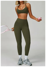 Hearuisavy Women's Running Comfort 2Pcs Sports Pants Set High Waist Push Up Workour Sportswear Casual Cycling Jogging Yoga Bras