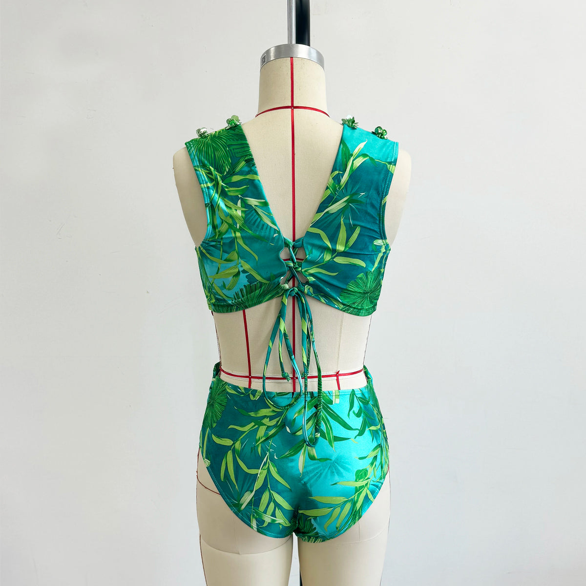 2024 New Sexy Bikini Set Printed Diamond Brazilian Biquini Women Swimwear Skirt Bathing Suit Girls Summer Beachwear Dress