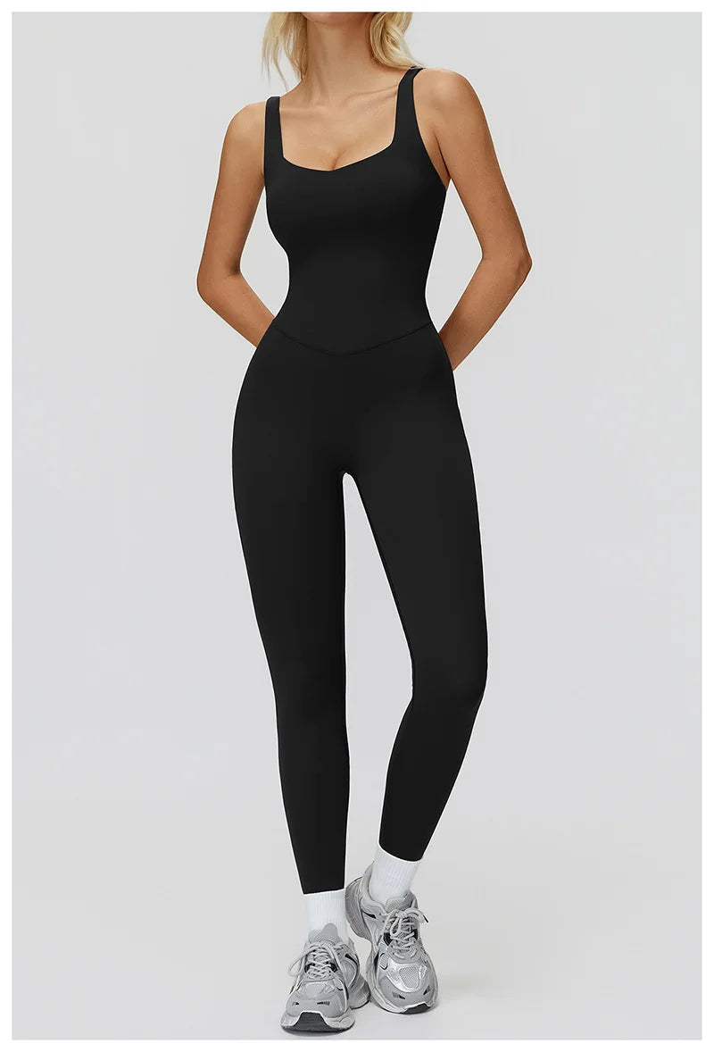 Women Yoga one-piece Jumpsuit Fitness Sports Overalls Gym Clothin Pilates Workout Clothes Outfit push-up Activewear Sportswear