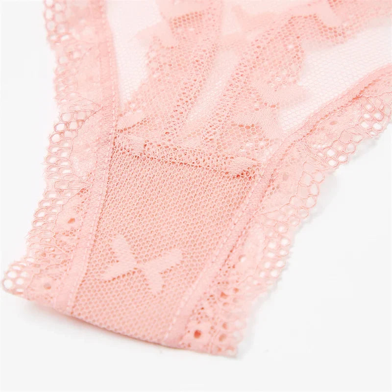New 3Pcs Lace Thongs Women Floral G-string Underwear Trendy Letter T-Back Underpants Sexy Low Waist Bikini Panties Ladies Panty