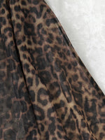 Lace-Trimmed Leopard Print Sleepwear Set Elegant Beauty Gift for Wife Sexy Nightgown And Underwear Combo