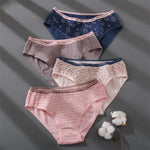 Women Printing Floral Panties 3Pcs/set Low-Rise Cotton Briefs Female Comfortable Underwear Female Soft Panties Lingerie M-2XL