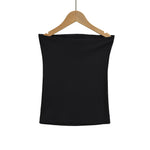 Spring Style Black And White Top Hot Girl Flat Top Tube Top Sexy Off-Shoulder Strap With Chest Pad Beautiful Back Camisole BPVE