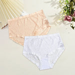 2Pcs/Set Women Sexy Panties Hollow Out Lace Floral Ladies Briefs Low Waist Solid Comfortable Hot Sale Female Underpants S-XXL
