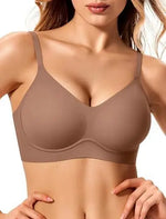 Women's Jelly Bra Wire-free Seamless 3/4 Cup and Thin Molded Bra Soft Support Underwear Comfortable Push-up Bra