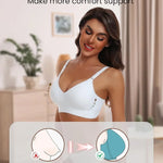 Women's Seamless Underwear 3/4 Cup and Thin Molded Cup Bra Wire-free Shaping Underwear Comfortable and Breathable Push Up