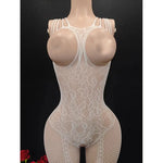 New Sexy Open Back Exposed Breast BodySuits Women Lingerie Transparent Erotic Crotchless Bodystockings Babydoll Hot Underwear