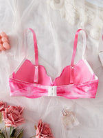 Summer Beach Bikini Colorful Ombre Shell Cup for Women's bra Sexy Push-Up Comfort Underwire Bra Women's Beach Vacation lingerie