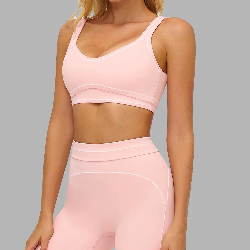High Fitness Sports Bra Lines Yoga Top Women Fitness Bra Gym Active Wear Backless Workout Push-up Fitness Bras Running Underwear