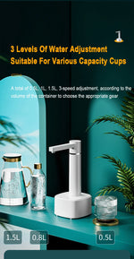 Electric gallon pump desktop water dispenser, rechargeable water bottle pump, automatic water dispenser