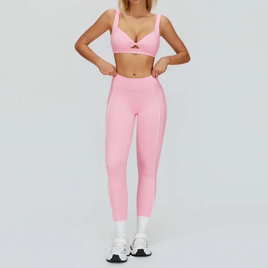 Women Yoga Set 2/3PCS Gym Clothes Long Sleeved Sportswear Yoga Suits Fitness Tracksuits Sport Outfits Crop Tank Bra Gym Leggings