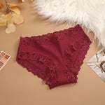 3Pcs Sexy Cotton Lace Panty Women Low Waist Panties Underwear S-XL Solid Color Ladies Briefs Lingere Underware Comfortable Women