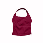 NCLAGEN Gym Halter Top Woman longline strappy tank Padded yoga clothing Fitness workout Running Activewear pilates clothes