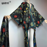 WINYI Summer Beach Wear Cover Up Irregular cardigan abaya dubai luxury Silky and skin-friendly sexy Holiday Kimono maxi dress