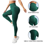 SeamlessPants With Sexy Lines Lifting Buttocks Sports Tight Pants Women's High Waisted Elastic Fitness Pants Running Yoga Pant