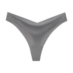 Ice Silk Women Panties G String Sexy Thong Seamless Underwear T Back Candy Color Briefs Girls Low Waist Lingerie Plus Size S-XL