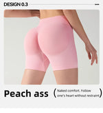 High stretch hip lifting fitness yoga shorts with peach hips and no awkward lines, Pilates medium intensity training shorts