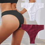 2PCS/Set Seamless Panties Women Sexy Low Waist Brazilian Pant Female Solid Color Breathable Underwear Lady Soft Intimat Lingerie