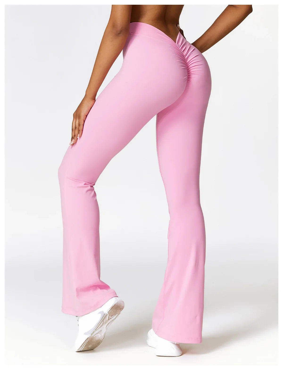 Sexy Sports Leggings Women V Back Scrunch Flares Leggings High Waist Yoga Flares Pants Push Up Gym Leggings Women Yoga Clothes