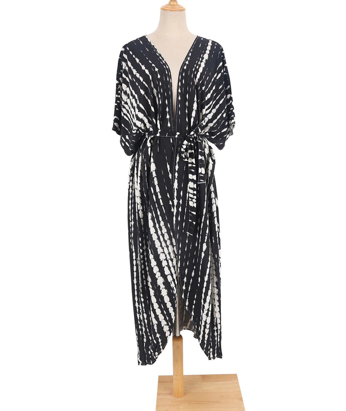 Beach Cover Ups for Swimwear Women Black Tie Dye Kimono Swimsuit Cape Summer Dress 2022 Beachwear Outfits Sales