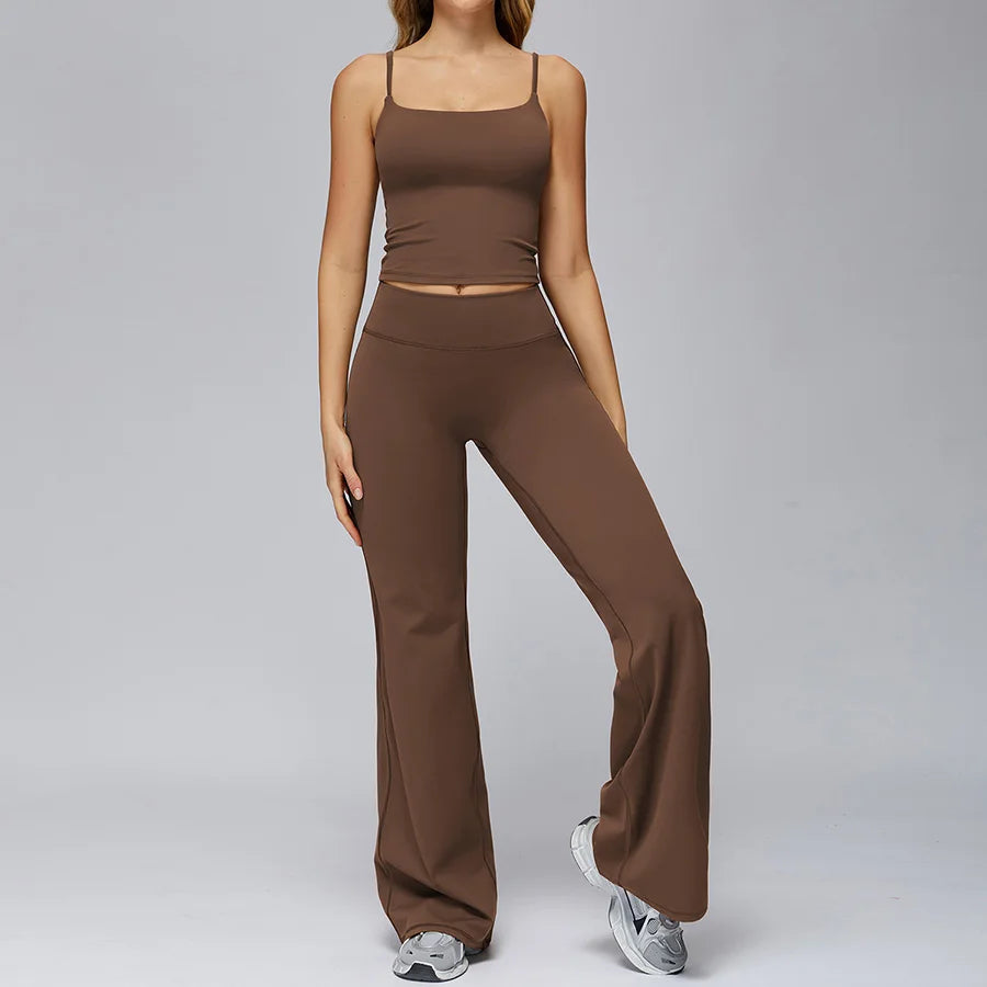New yoga set 2 pieces gym set Women Long Sleeve Sports Shirts Sports Bra Leggings Suit Fitness Running Workout Suits Tracksuit