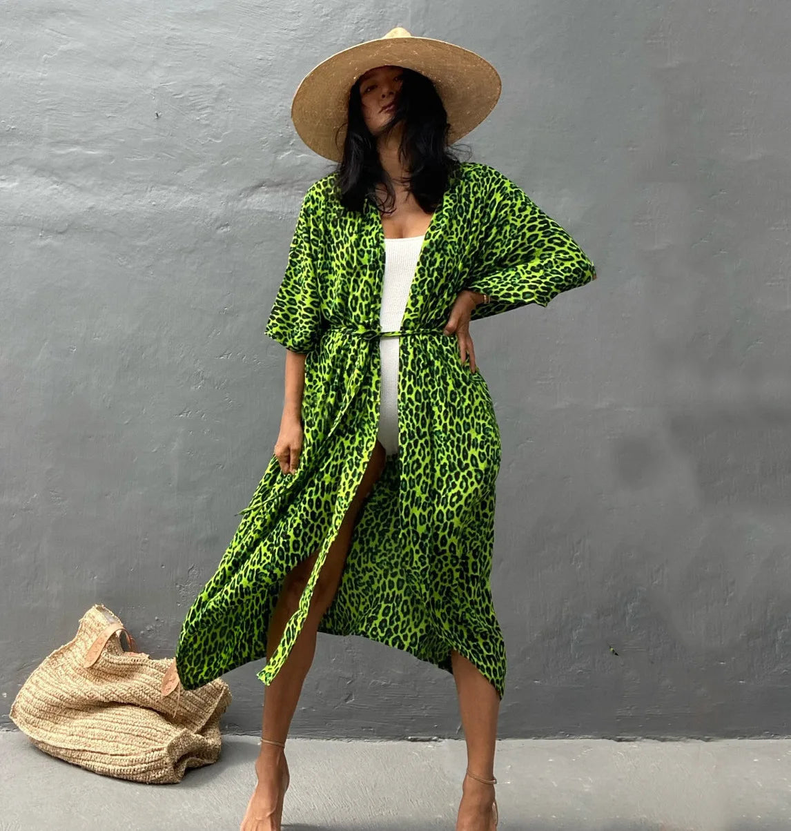 Beach Cover Ups for Swimwear Women Black Tie Dye Kimono Swimsuit Cape Summer Dress 2022 Beachwear Outfits Sales