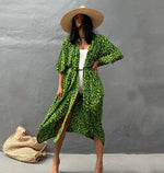 Beach Cover Ups for Swimwear Women Black Tie Dye Kimono Swimsuit Cape Summer Dress 2022 Beachwear Outfits Sales