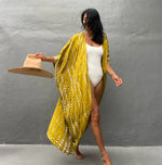 Beach Cover Ups for Swimwear Women Black Tie Dye Kimono Swimsuit Cape Summer Dress 2022 Beachwear Outfits Sales