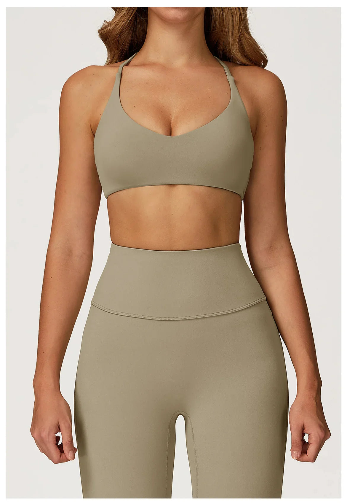 Summer U-Shaped Multi-Strap Cross Back Women Pilates Fitness Sports Bra Top Gym Yoga Athletic Tight Workout Jog With Chest Pad
