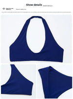 Fitness Sports Bra Women Halter Top High Support Push-up Open Back Gym Wear Hanging Neck Fitness Bar Yoga Bar Workout Underwear