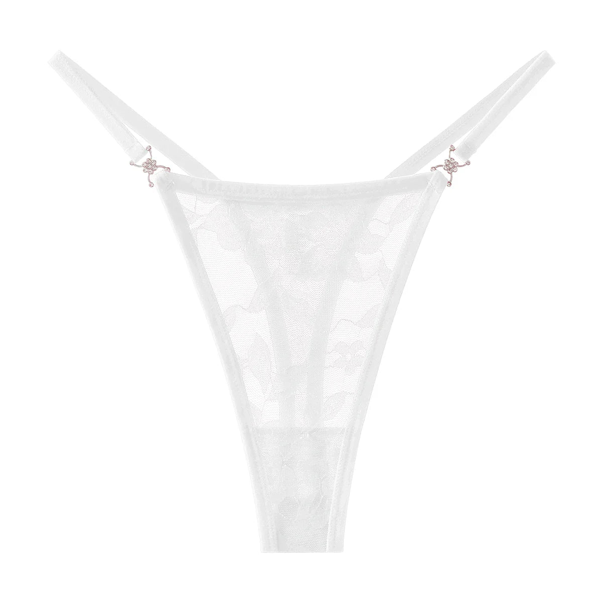 5pcs/pack Low Waist Sexy Women's G-String Underwear Floral Elegant Thongs Breathable Lingerie with Rhinestones Female Panties