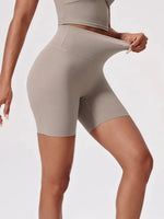 Summer High Waisted Yoga Shorts for Women Fashionable and Sexy Running Fitness Pants Solid Color Yoga Leggings Elastic Tights