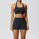 2PCS Yoga Set Gym Clothes Sportswear Women Tracksuit Fitness Tracksuit Workout Suit Sports Bra Gym High Waist Push Up Shorts