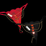 Rhinestones Metal Chain Sexy Women Panties Gem G String Girls Briefs Thong Lace Erotic Female Underwear Low Waist Intimates