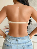Lace Strapless Women Bra Sexy Front Clasp Push Up Bra Invisible Non-Slip Fashion Lace Bra Women