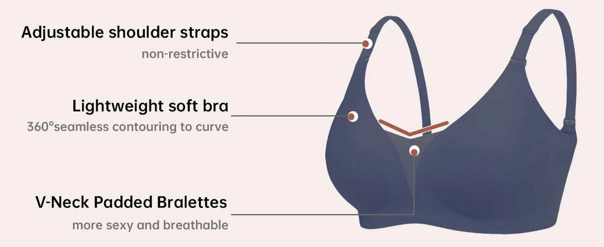6pcs Women’s Bra Panties Everyday Wireless Push Up Lingerie Soft Briefs Seamless Bralettes, Breathable Padded Comfort Underpants