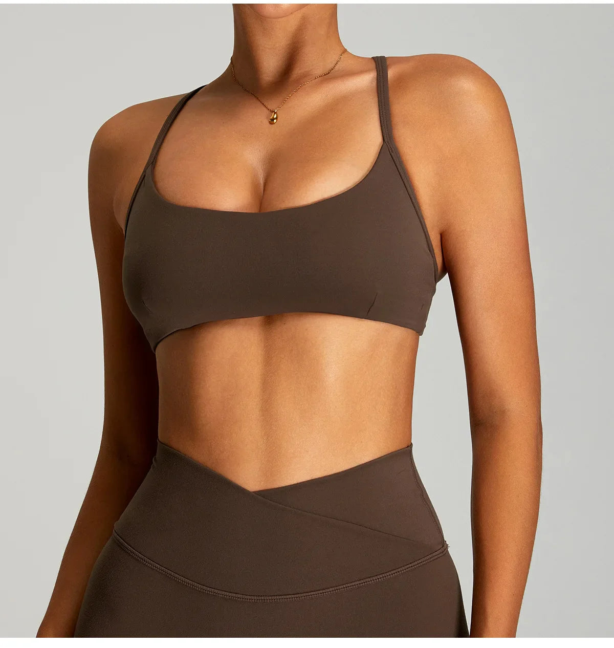 Women Cross Straps Sports Bra Gym Yoga Crop Workout Top Vest High Support Fitness Bralette Push Up Underwear Soft Breathable