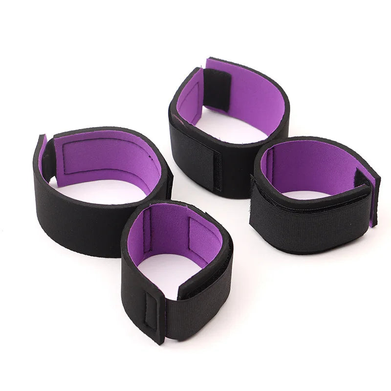 Adult Games BDSM Bondage Set Women RestraintsAdjustable Handcuffs Ankle Straps Fetish No Vibrator Erotic Accessories Sex Shop