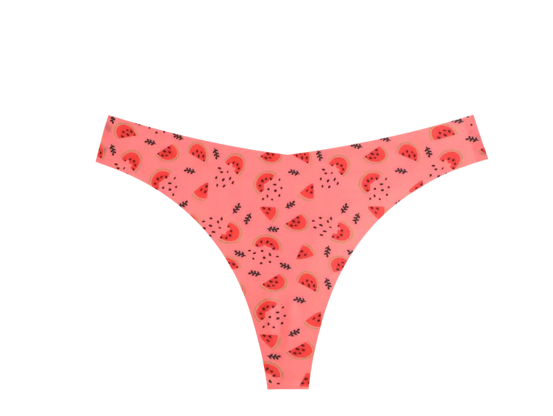 3Pcs Ultra-thin Seamless G-string Women Thongs Sexy Sweet Fruit Low-waist Panties Ladies Soft Cute Thongs Female S-XL T-Back