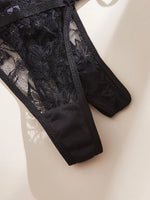 10Pcs/Set Sexy Lace Women Panties Low Waist G‑String Thong Adjustable Waistband Lingerie Underwear