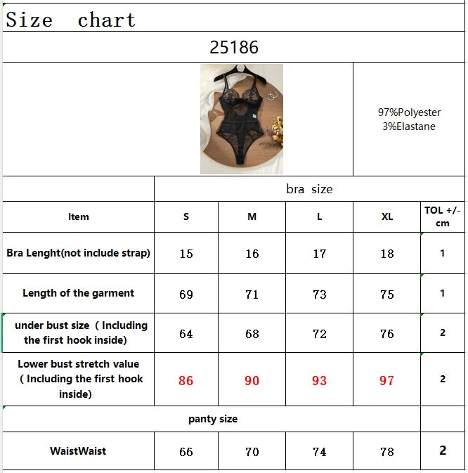 Black Lace Bodysuit with Floral Embroidery Sexy High-Waist Triangle Panties Strap Design Shapely Cutout to Highlight Women's Cur