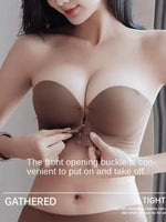 Front Buckle Underwear Convenient Anti Sagging without Shoulder Strap Women's Bras without Steel Ring Seamless Anti-sagging