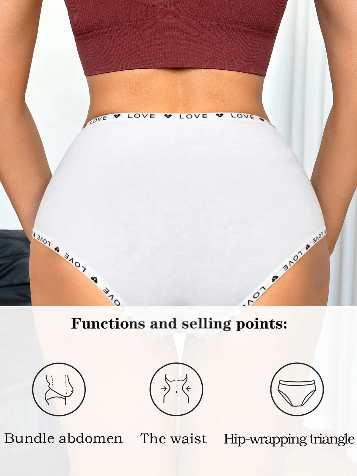 1PCS Women High Waist Seamless Panties Tummy Control Briefs Soft Breathable Solid Basic Underwear Ladies Lingerie S-XXL