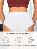 1PCS Women High Waist Seamless Panties Tummy Control Briefs Soft Breathable Solid Basic Underwear Ladies Lingerie S-XXL