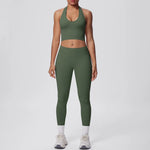 2pcs Yoga Set Gym Outfits Clothes Athletic Wear Yoga Suits For Women Fitness Set Tracksuits Sports Bra Gym Leggings Sportswear