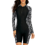 Women's Long Sleeve Rashguard Swimsuit One Piece pro Sports 2025 Femme Swimwear Boyleg Knee-Length Surf Beach Wear Bathing Suit