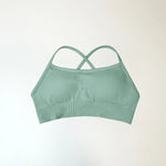 NCLAGEN Backless Sports Bra high support Fitness Underwear Back Cross Gym Crop Top Women Training Running workout Seamless Bras