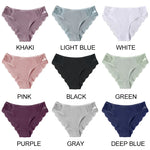 3Pcs/set Women's Cotton Panties M-2XL Trendy Patchwork Lace Underwear Female Low Waist Briefs Ladies Comfortable Underpants 2023