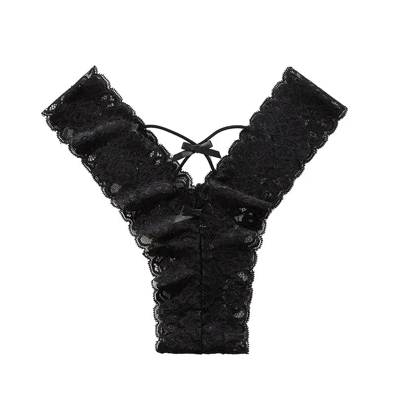 High Quality Lace G string Sexy Panties Women Underwear Briefs Hollow Out Thong Transparent Underpants Lingerie Girls Intimates
